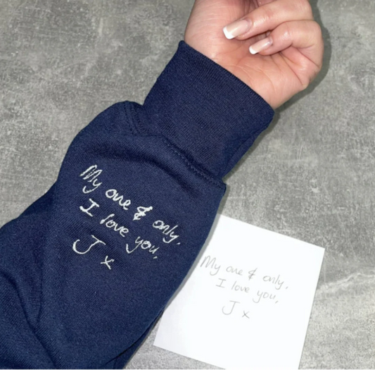 Custom Handwritten Message - Embroidered Hoodie